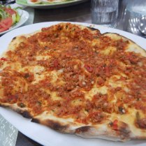 Lahmacun, meat on thin bread, 4 Oct 14
