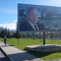 Pictures of President Eliyev everywhere, 18 Oct 14