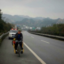 Motorway riding in Guizhou, Feb 2015
